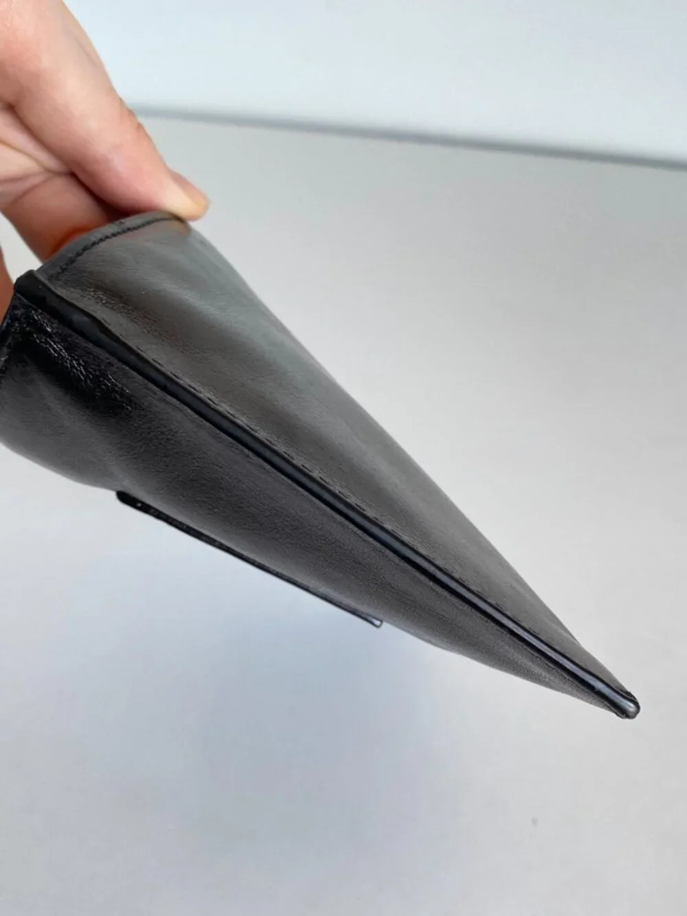 Reed Krakoff Black Leather Pouch Bag Clutch Zip Around Slim